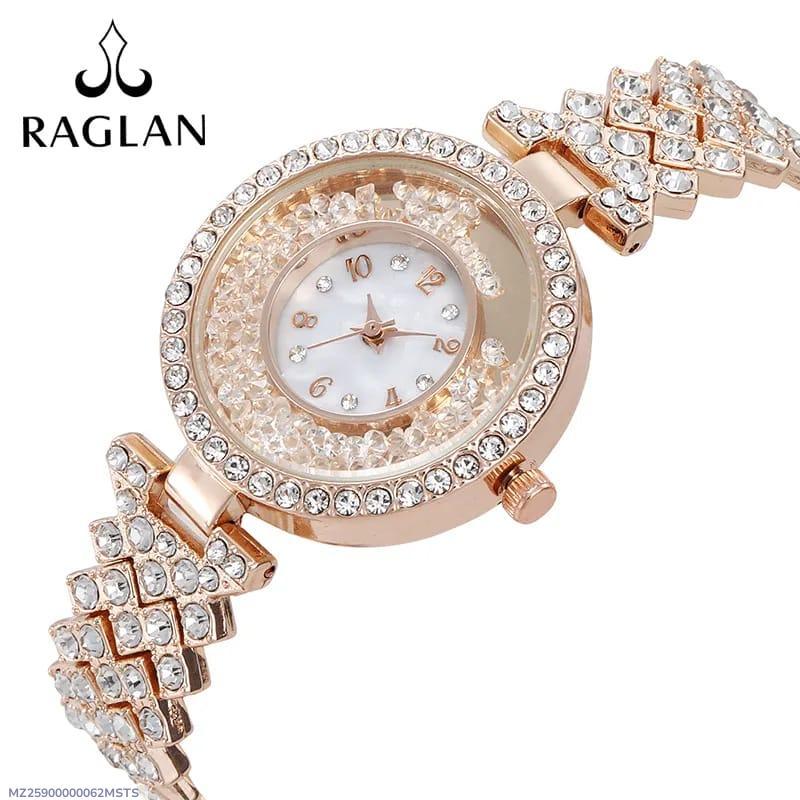Stylish Women's Quartz Watch - Whater Resistant With Chain Strap -1 Pc