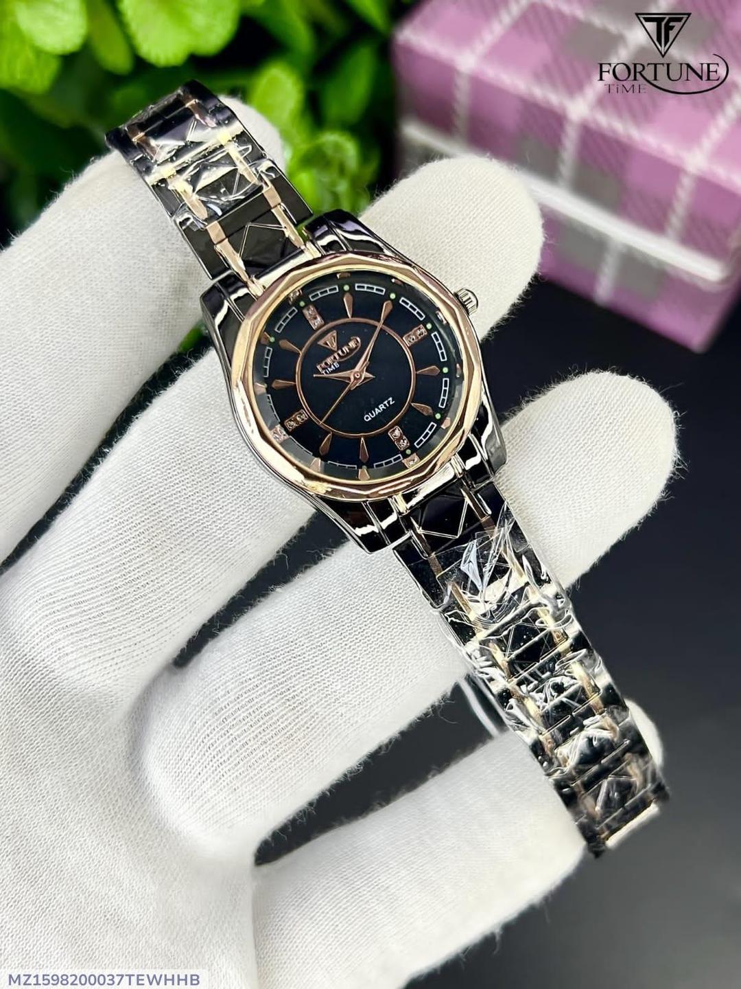 Stylish Women's Quartz Watch - 1 Pc Chain Strap Water Resistant