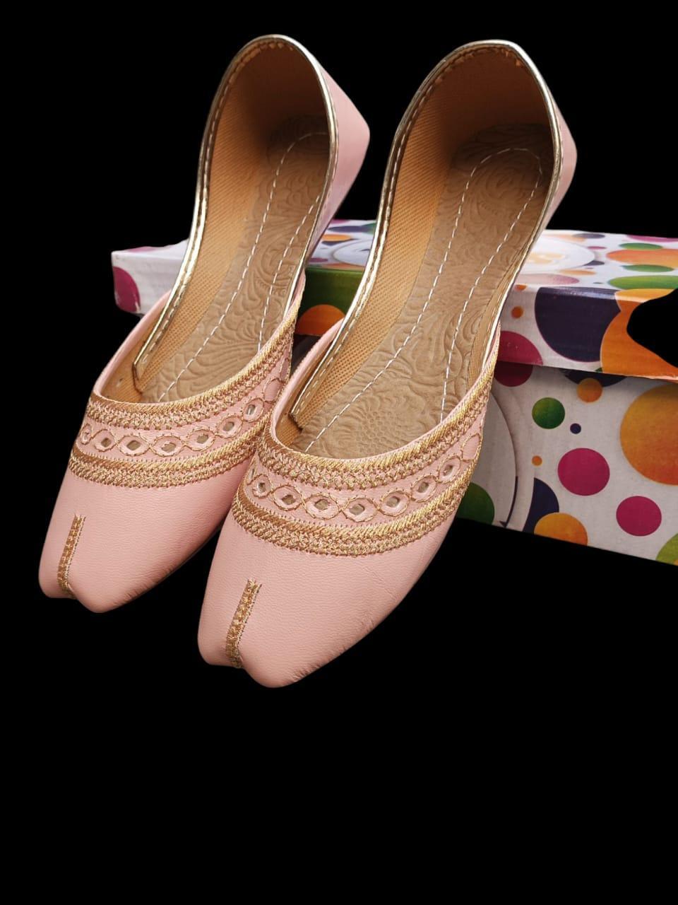 Stylish Velvet Women's Khussa -1 Pair With Elegant Thread Work