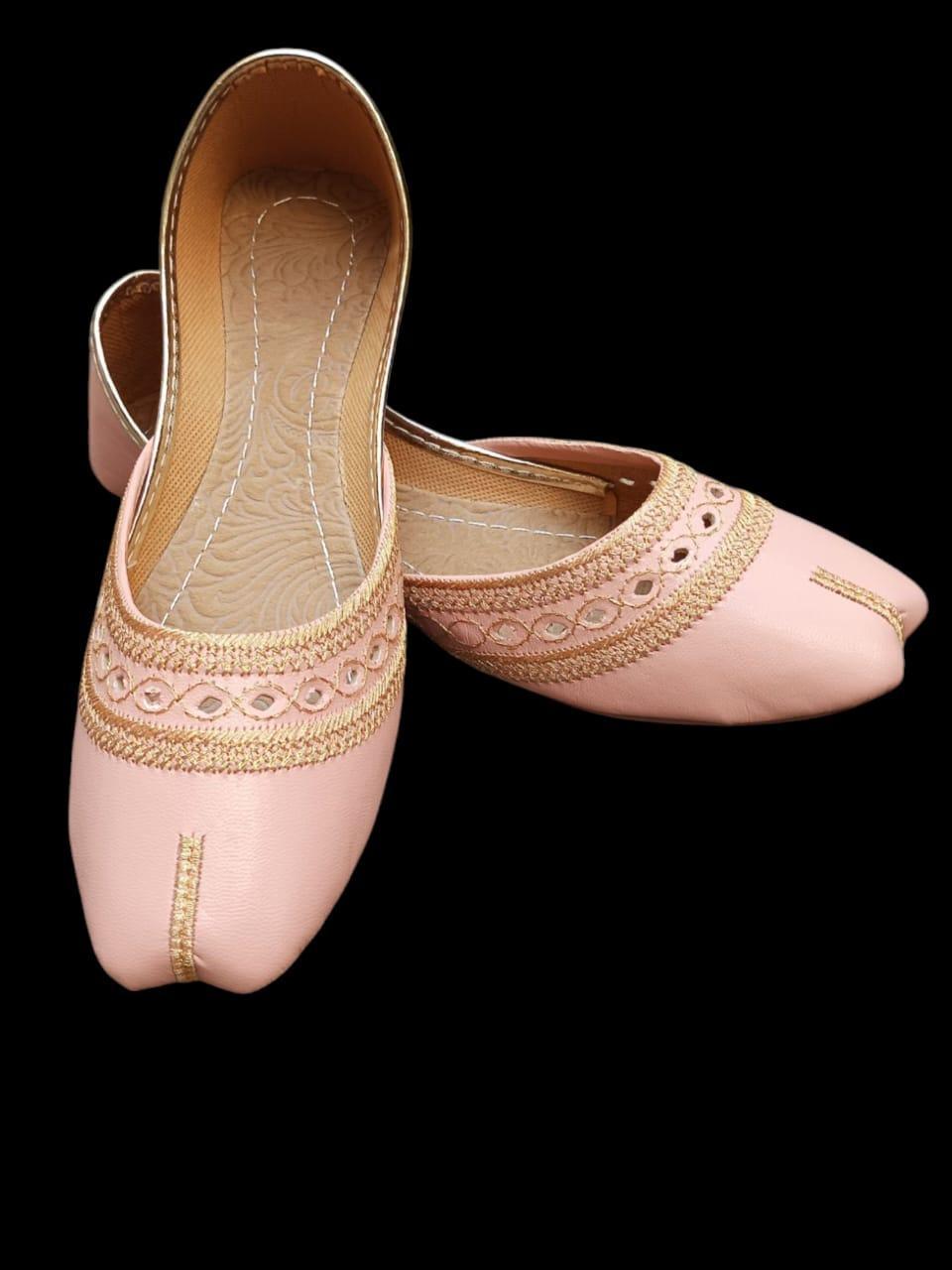 Stylish Velvet Women's Khussa -1 Pair With Elegant Thread Work