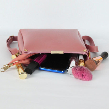 Girl's Rexine Plain Hand Bag