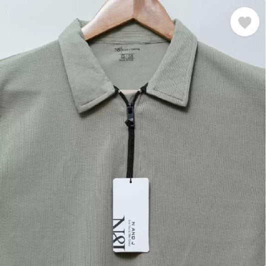 Men's Cotton Plain Polo T- Shirt -1 Pc Round Neck
