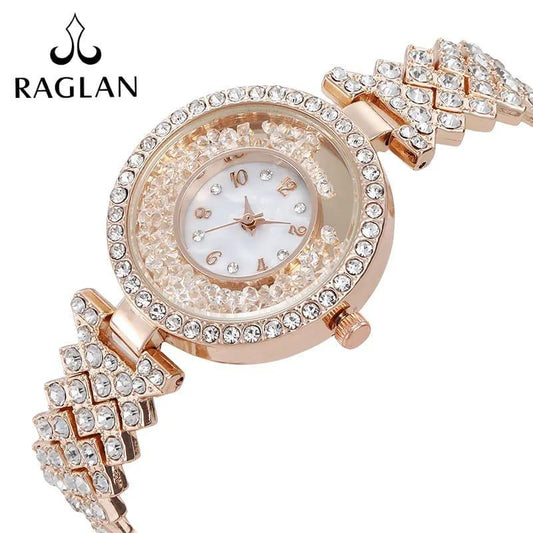 Stylish Women's Quartz Watch - Whater Resistant With Chain Strap -1 Pc