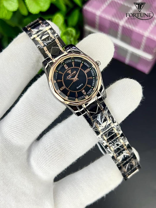 Stylish Women's Quartz Watch - 1 Pc Chain Strap Water Resistant