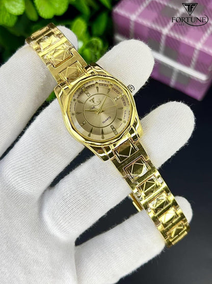 Stylish Women's Quartz Watch - 1 Pc Chain Strap Water Resistant