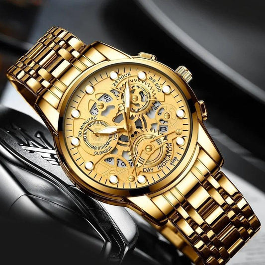 Men's Water Resistant Quartz Chorographic Watch -1 Pc